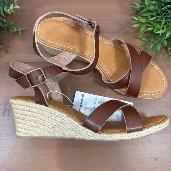 Amazon Essentials Women's Espadrille Wedge Sandalas Size 13 - Picture 2 of 8